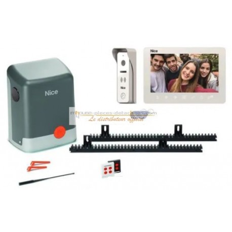 PACK NICE HOME MOTORISATION DE PORTAIL COULISSANT FILO 400 STARKIT AVEC PORTIER VIDEO 