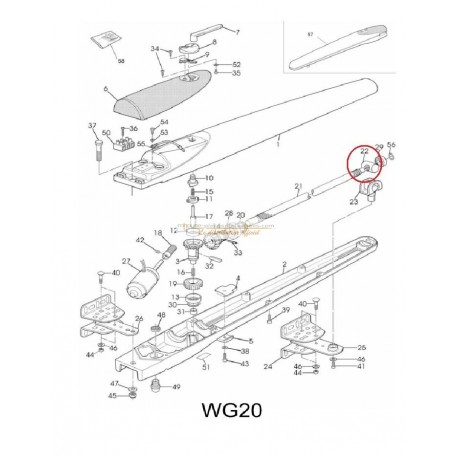 Mhouse WG20 Noix de transmission