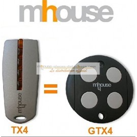 MHOUSE télécommande TX4 remplacer par la MHOUSE Télécommande GTX4